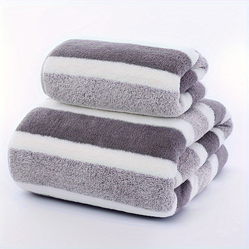 Coral Fleece Towel Set Soft Absorbent Quick-Dry for Pool Home Gym RV