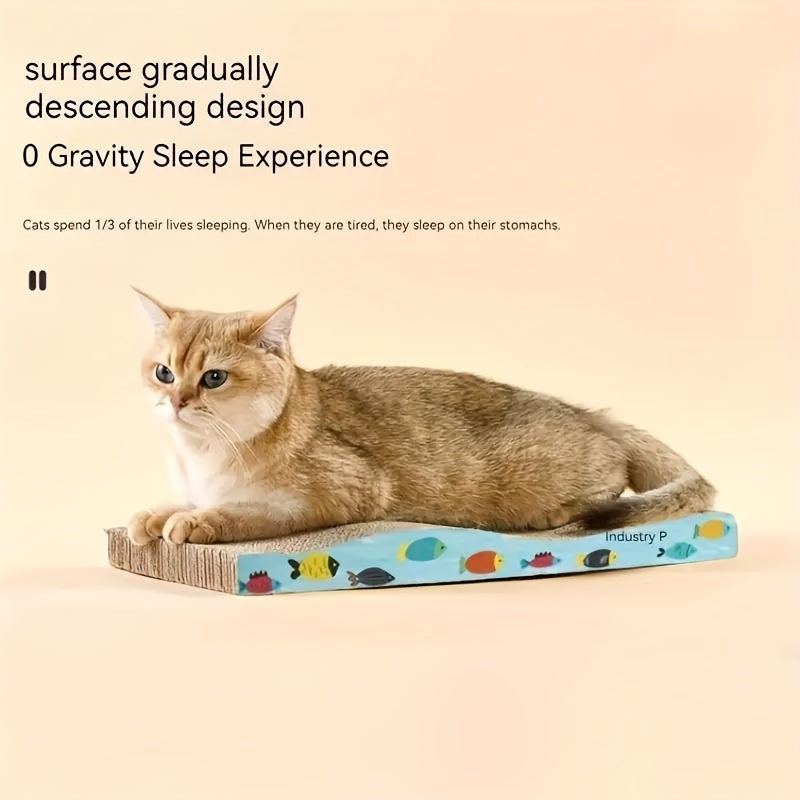 High-Density Corrugated Cardboard Reversible Cat Lounge and Scratcher