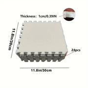 24-Piece Puzzle Mat Non-Slip Washable Flat Woven Sound Insulation Shock Absorption Indoor Carpet for Bedroom