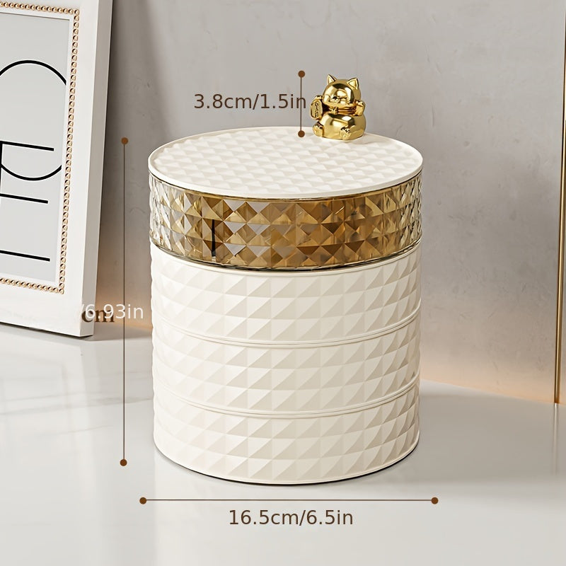 Organizador de joyas de múltiples capas para pendientes, anillos, collares y accesorios para el cabello