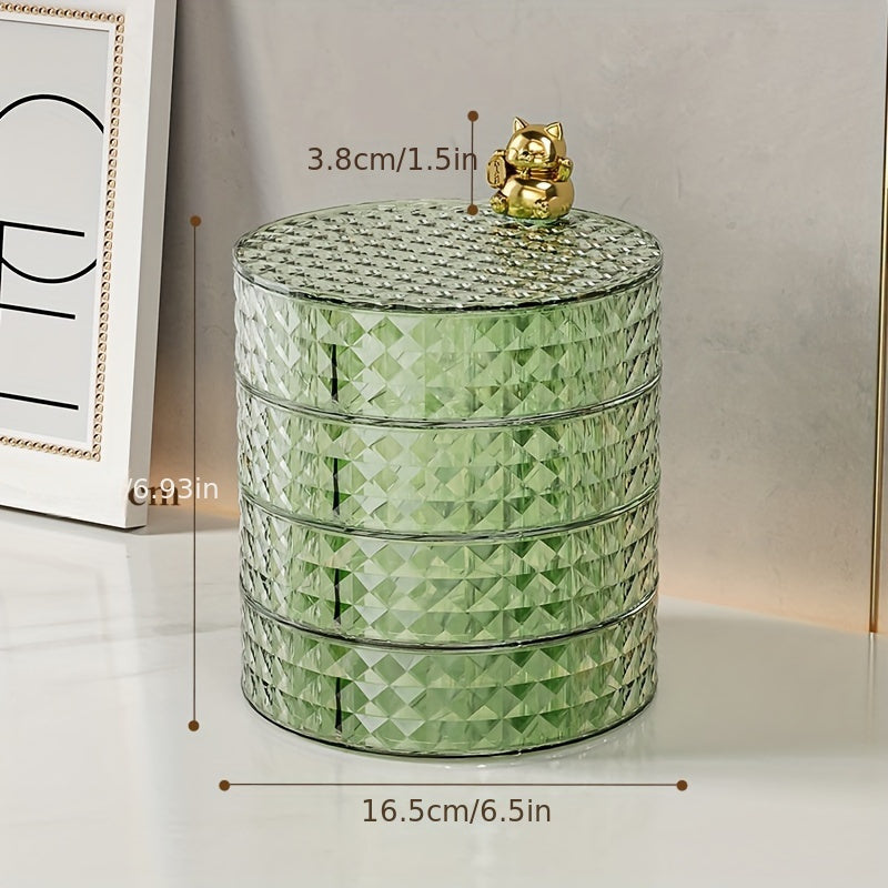 Organizador de joyas de múltiples capas para pendientes, anillos, collares y accesorios para el cabello