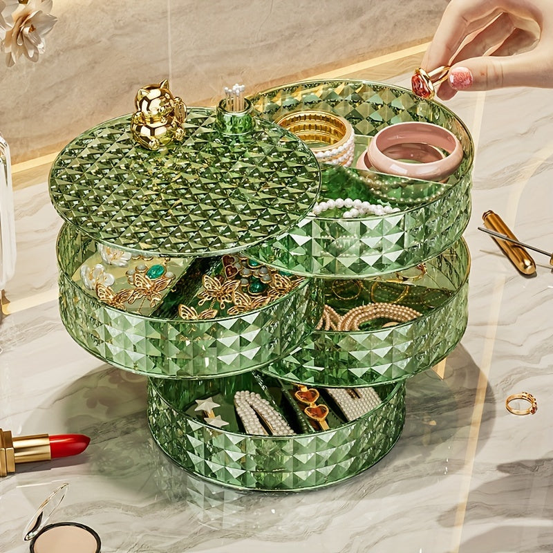 Organizador de joyas de múltiples capas para pendientes, anillos, collares y accesorios para el cabello