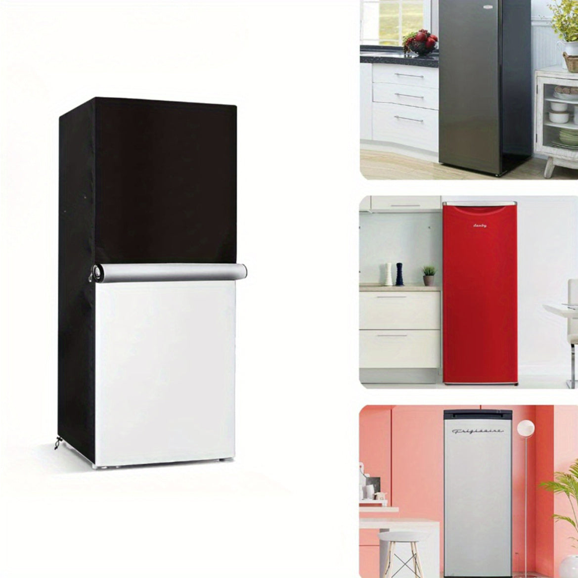 Водонепроницаемый чехол для вертикального морозильника из полиэстера защищает от пыли и солнца, подходит для мини-холодильников объемом 5-7,5 кубических футов, не требует электроэнергии.