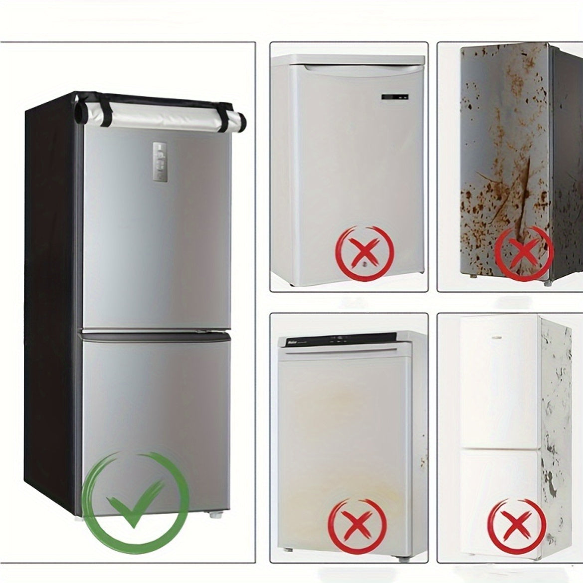 Водонепроницаемый чехол для вертикального морозильника из полиэстера защищает от пыли и солнца, подходит для мини-холодильников объемом 5-7,5 кубических футов, не требует электроэнергии.