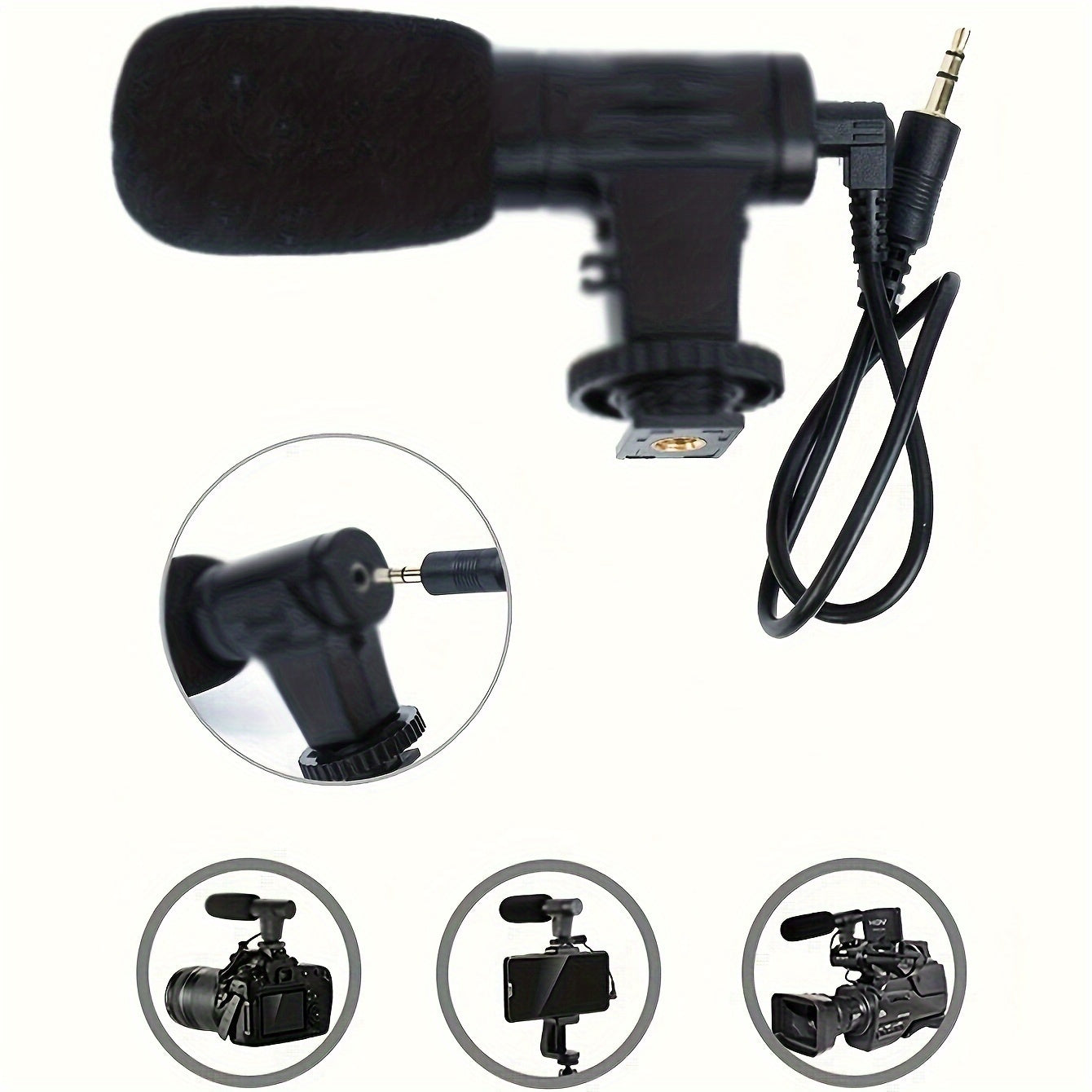 Portable Live Streaming Tripod Kit with Square Light Microphone and External Camera Compatibility