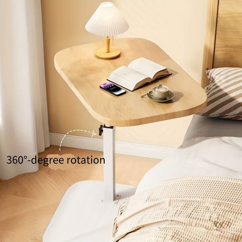 Универсальный приставной столик с регулируемой высотой. Изготовлен из прочной ДВП и недревесных материалов для удобства переноски и экономии места в гостиных, спальнях и офисах. Не требует подключения к электричеству.