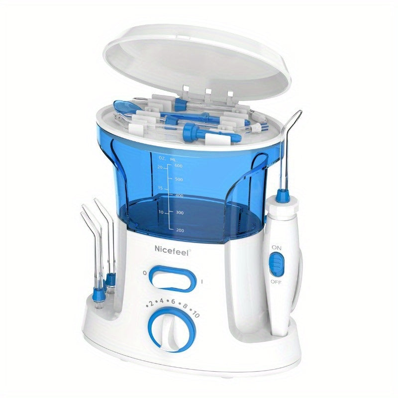 Water Flosser With Display Screen 7 Tips 600ml Capacity for Home Dental Care