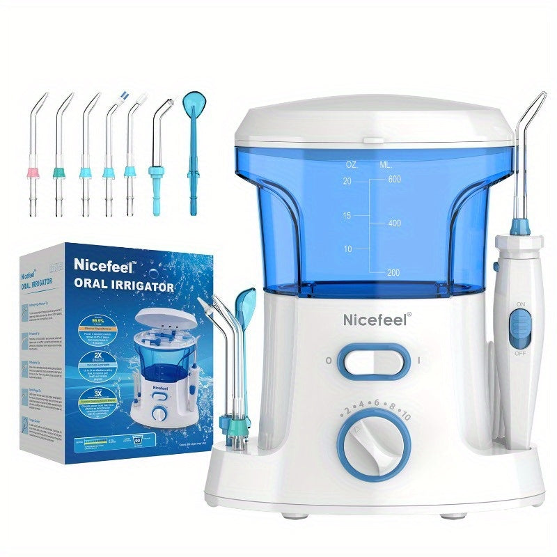 Water Flosser With Display Screen 7 Tips 600ml Capacity for Home Dental Care