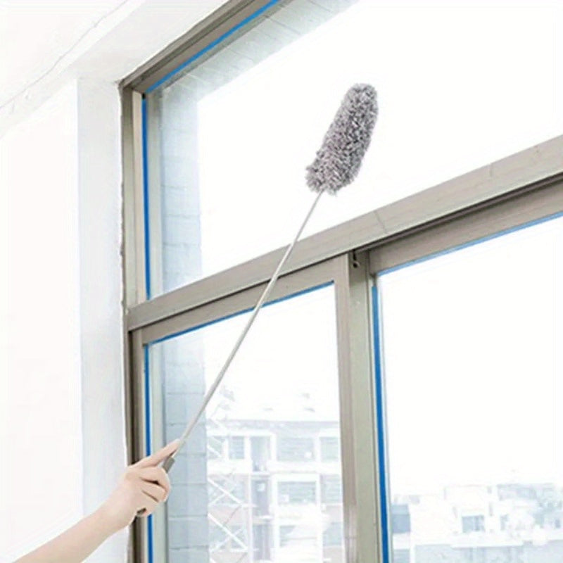 Plumero electrostático de microfibra con mango extensible para muebles y ventiladores