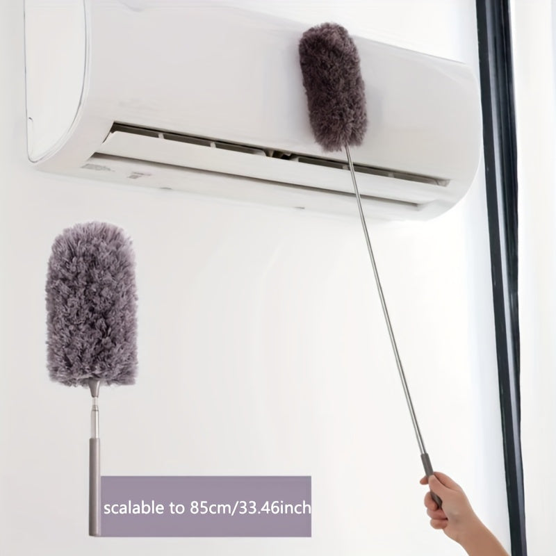 Electrostatic Microfiber Duster with Extendable Handle for Furniture and Fans