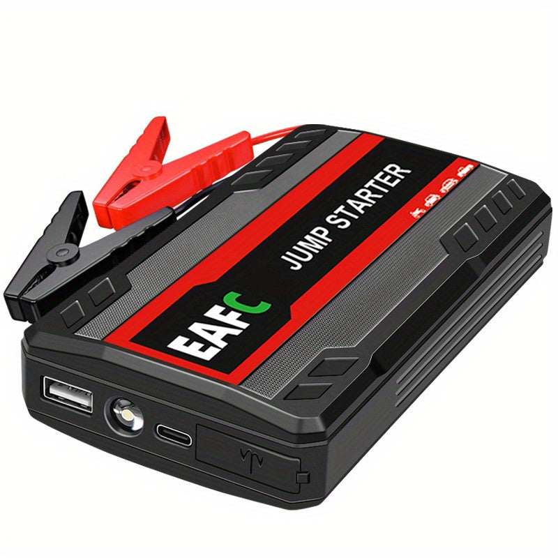 2023 Portable Car Jump Starter with LED Light and USB Power Bank for 12V Gasoline Cars Up to 3.0L