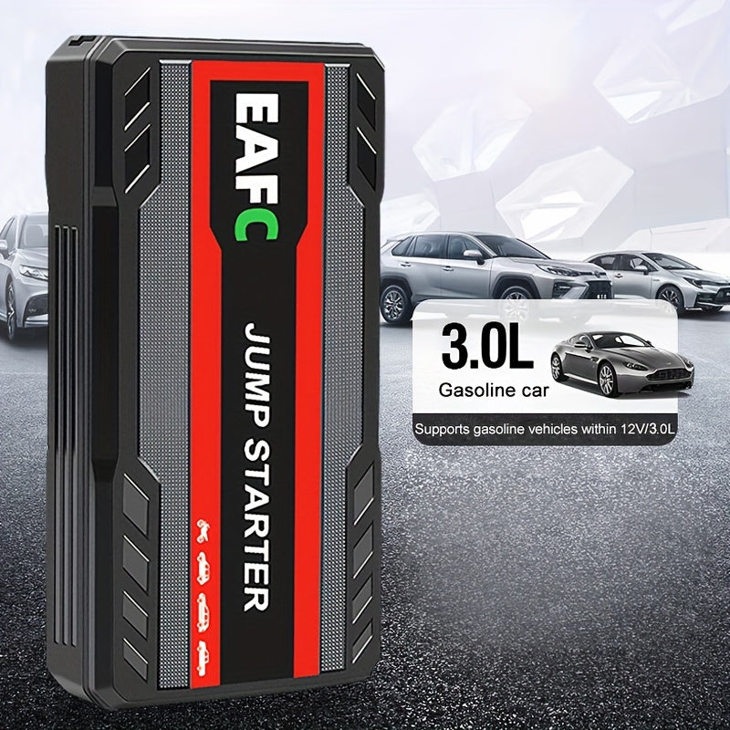 2023 Portable Car Jump Starter with LED Light and USB Power Bank for 12V Gasoline Cars Up to 3.0L