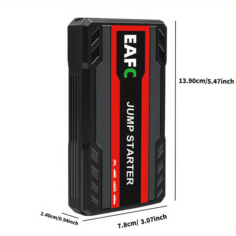2023 Portable Car Jump Starter with LED Light and USB Power Bank for 12V Gasoline Cars Up to 3.0L