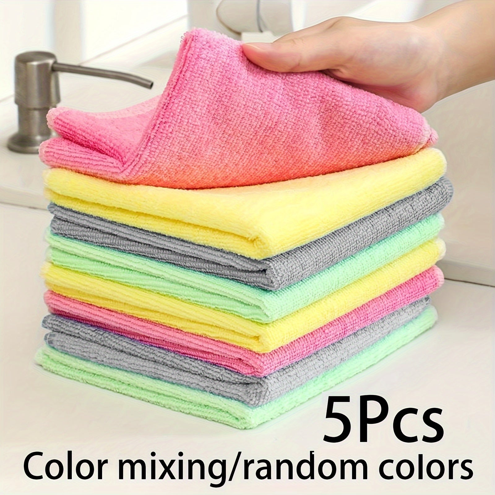 Reusable Kitchen Wipes 5-10 Pack, Absorbent Dish Cloths for Cleaning