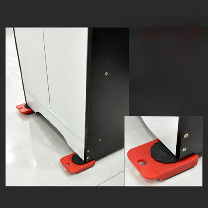 Комплект алюминиевых тележек с системой блоков для перемещения тяжелой техники и мебели