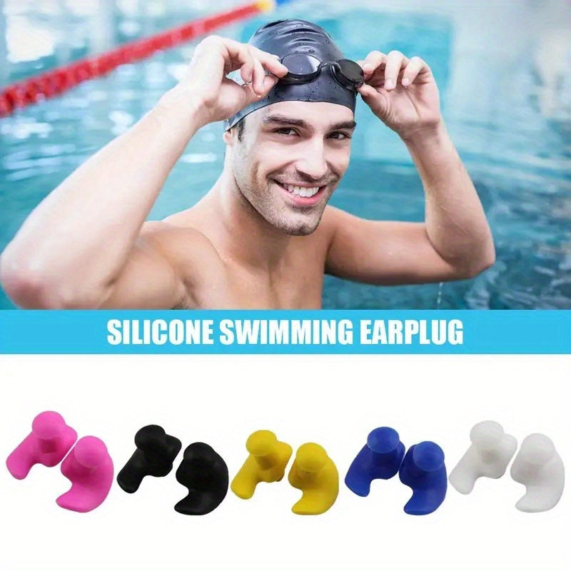 Reusable Silicone Earplugs for Swimming and Sound Blocking