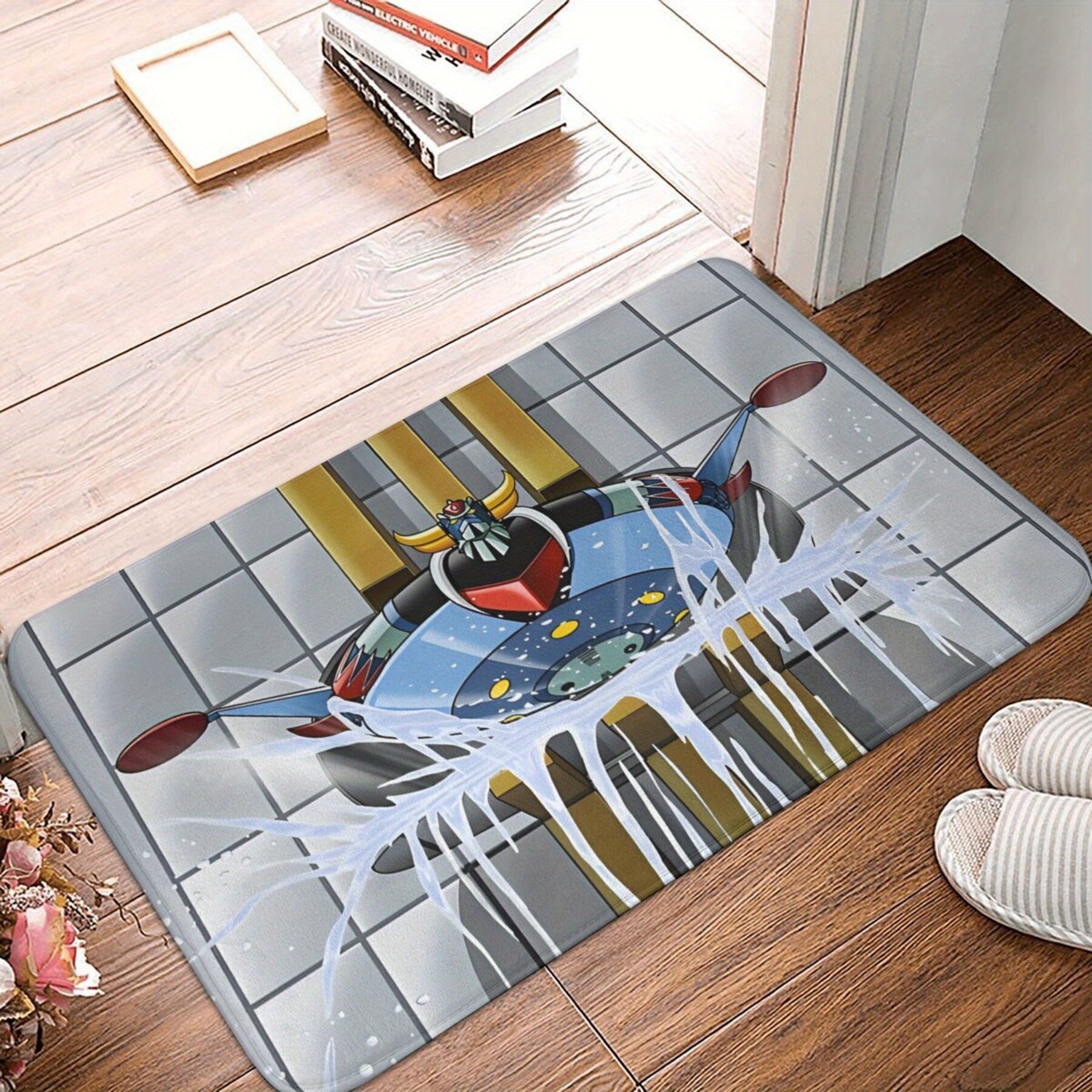 Non-Slip Bath Doormat Polyester Mat for Home Decor Bedroom Christmas 1 Piece