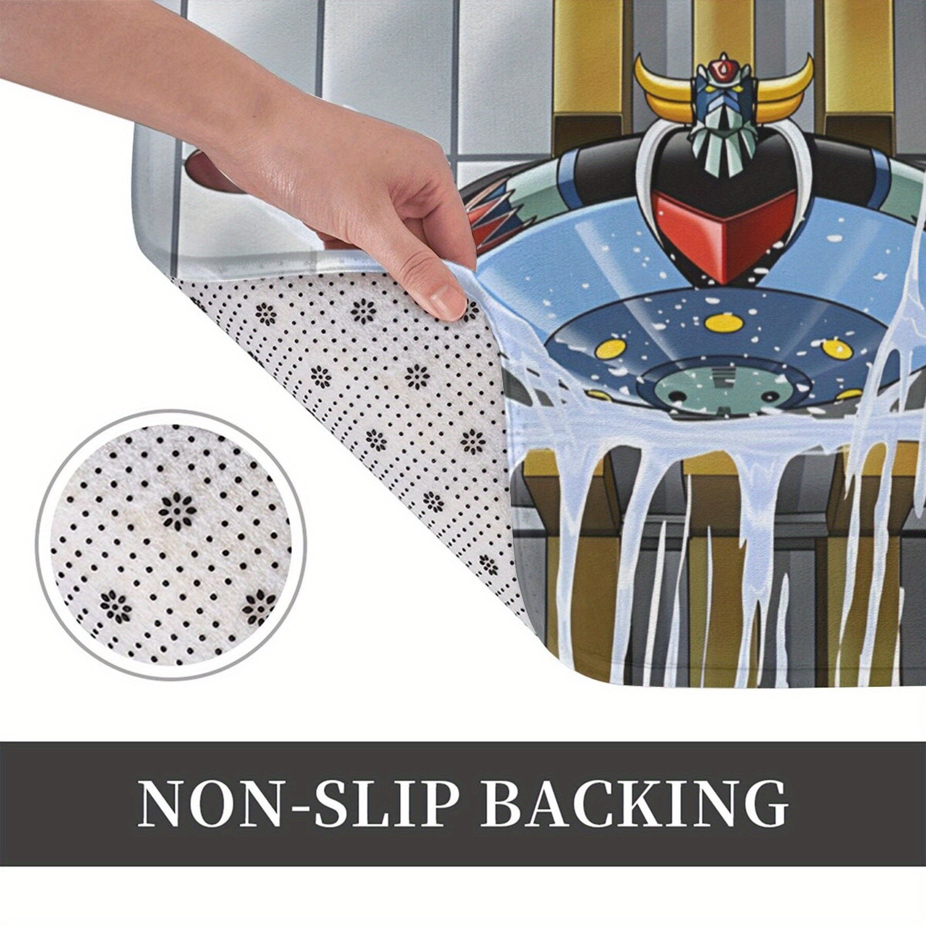 Non-Slip Bath Doormat Polyester Mat for Home Decor Bedroom Christmas 1 Piece