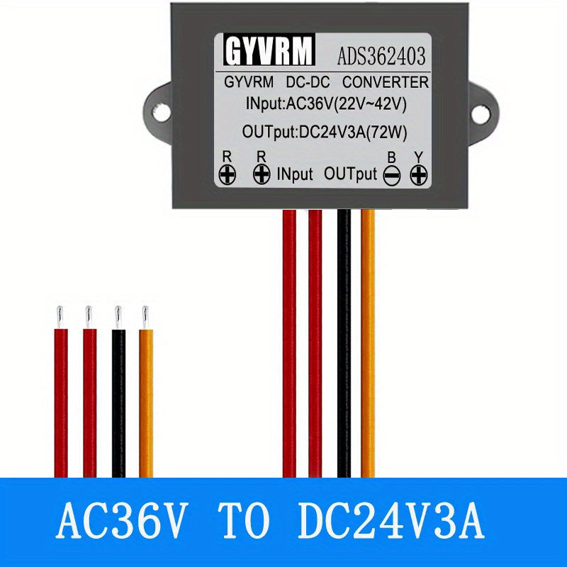 Convertidor de corriente alterna a corriente continua de alta potencia 72W 3A fuente de alimentación industrial de 22-42V