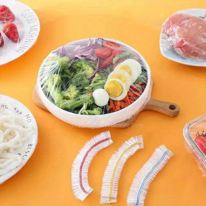 Одноразовые пакеты для хранения продуктов 100 штук, герметичные, герметичные пластиковые для фруктов и овощей