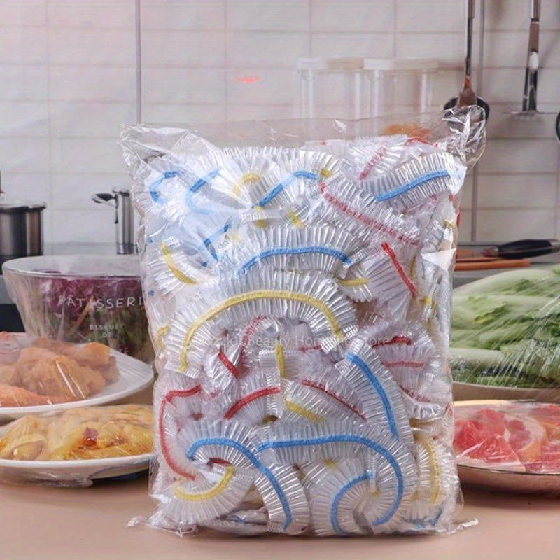 100 ta premium bir martalik oziq-ovqat saqlash sumkalari, yangi mevalar va sabzavotlar uchun, havo o'tkazmaydigan va oqishdan himoyalangan xususiyatlarga ega. Taom tayyorlash, atıştırmalık saqlash va tartibga solish uchun mukammal.