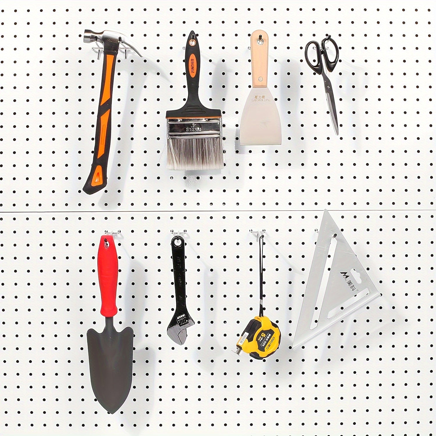 60 Sets Heavy Duty Stainless Steel Pegboard Hooks for Garage and Office Organization