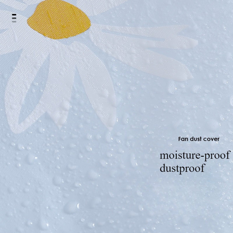 Пылезащитный чехол для напольного вентилятора из пластика, универсальный размер, дизайн с ромашками, влагозащитный