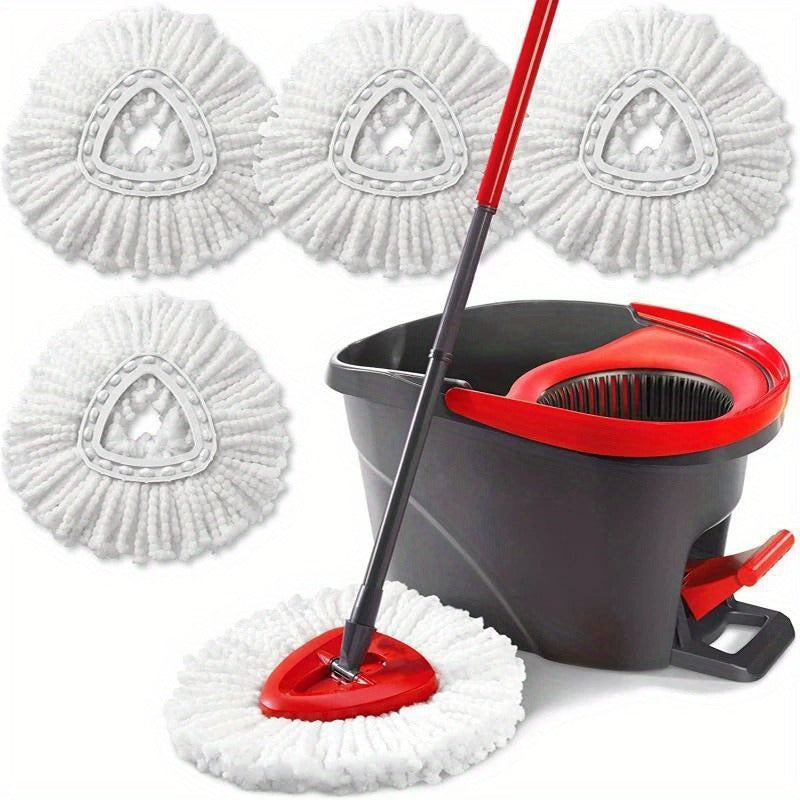 Microfiber Mop Refill Heads for Spin Mops White Floor Cleaning Pack of One