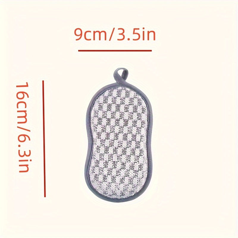 6 Pack Microfiber Sponges Heavy Duty Kitchen Bathroom Cleaning Reusable Machine Washable