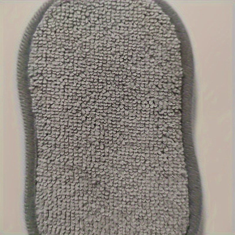 6 Pack Microfiber Sponges Heavy Duty Kitchen Bathroom Cleaning Reusable Machine Washable