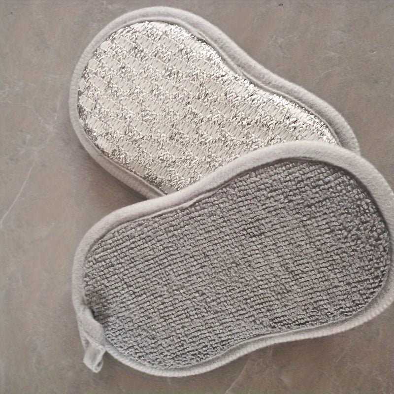 6 Pack Microfiber Sponges Heavy Duty Kitchen Bathroom Cleaning Reusable Machine Washable