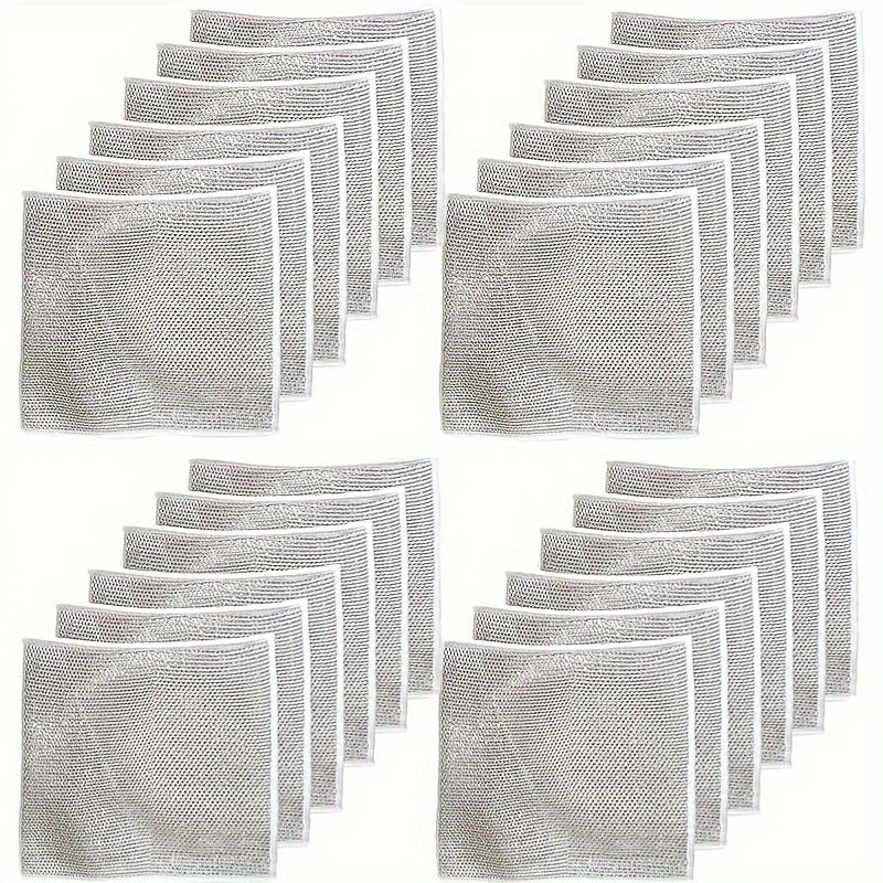 24-Pack Non-Scratch Wire Dishcloths for Cleaning and Rinsing