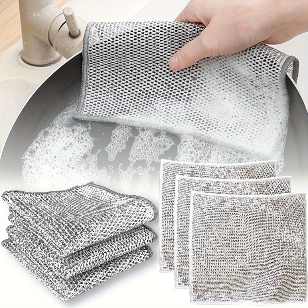 24-Pack Non-Scratch Wire Dishcloths for Cleaning and Rinsing