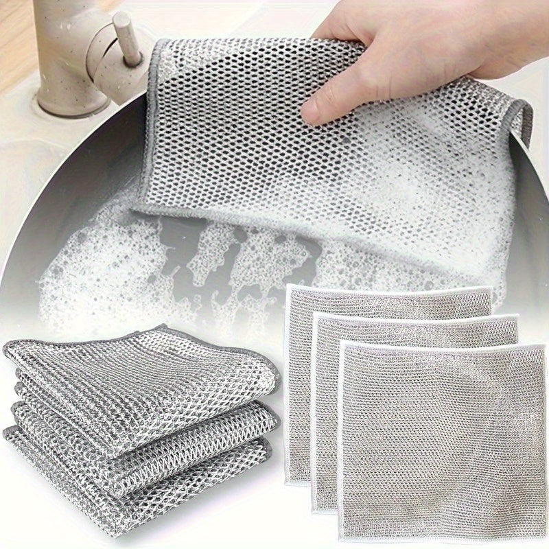24-Pack Non-Scratch Wire Dishcloths for Cleaning and Rinsing
