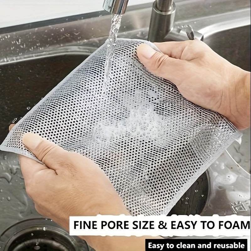 24-Pack Non-Scratch Wire Dishcloths for Cleaning and Rinsing