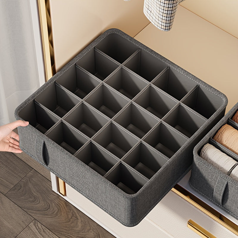 Collapsible Plastic Drawer Organizer with Compartments for Bras Socks and Underwear