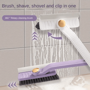 Multi-Purpose Tile Cleaning Brush 3-in-1 360° Rotating Scrubber for Bathroom and Kitchen Floors