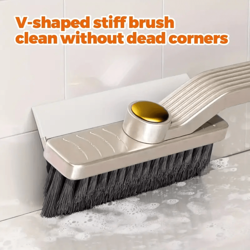Multi-Purpose Tile Cleaning Brush 3-in-1 360° Rotating Scrubber for Bathroom and Kitchen Floors