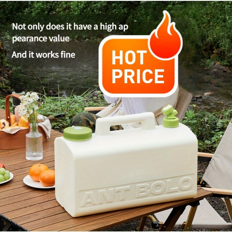20L Portable Water Container with Faucet, Ergonomic Handle, Sealed Latex Ring