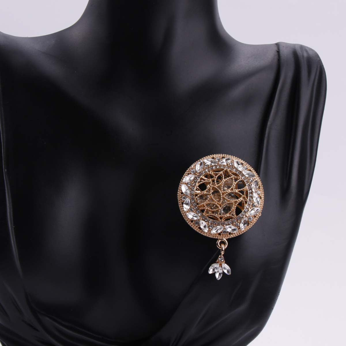 Vintage Rhinestone Brooch Pin for Dresses and Sweaters Elegant Jewelry Gift for Her