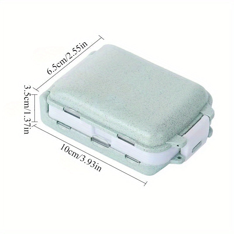 Foldable Small Medicine Box with 3 Layers, 8 Compartments, Compact Storage