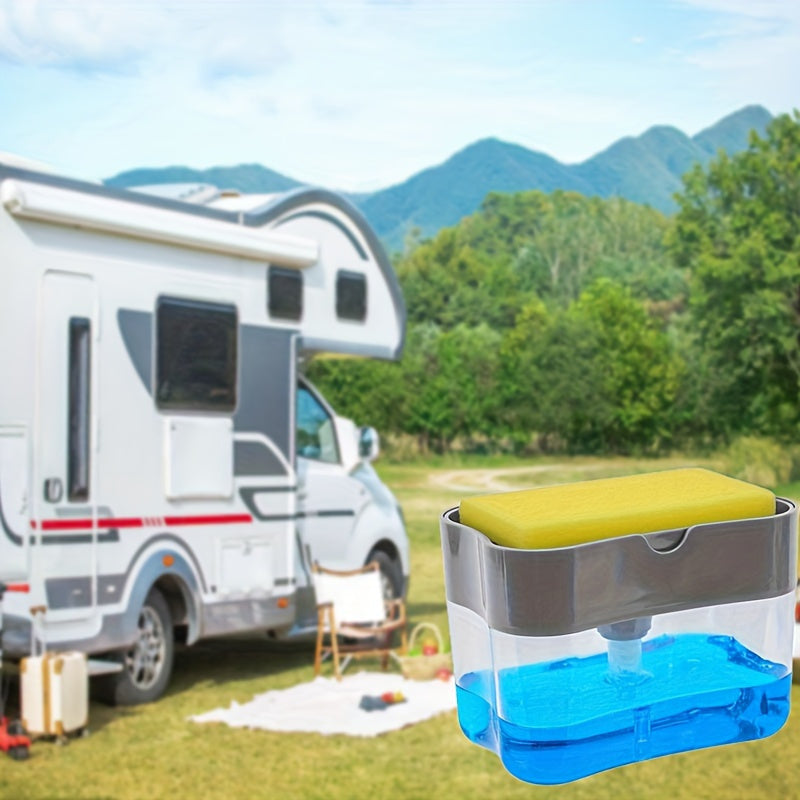 Современный набор диспенсера для мыла 3 в 1 с подставкой для губки - решение для экономии пространства для эффективной мойки посуды в автодомах и аксессуарах