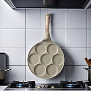 7-Slot Aluminum Non-Stick Skillet for Omelets Pancakes Kitchen Essential Durable