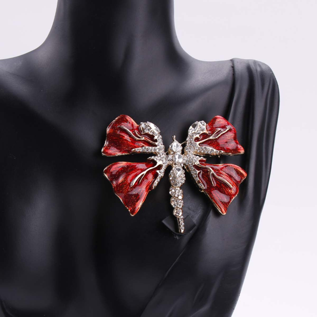 Vintage Dragonfly Brooch Exaggerated Insect Dazzling Clothing Accessory