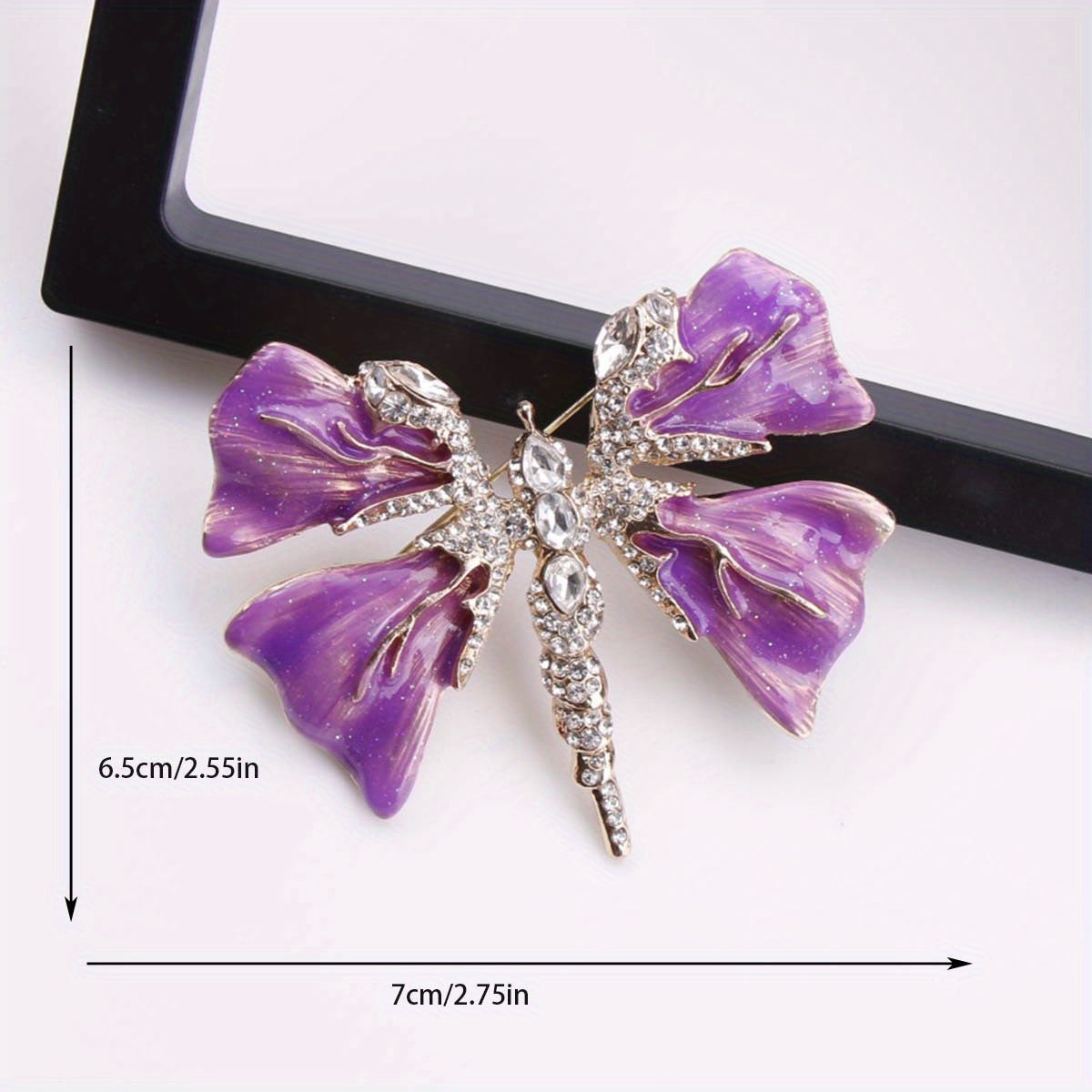 Vintage mayna shaklidagi brosh - kiyim aksessuarlari uchun haddan tashqari hashamatli hasharot nishoni