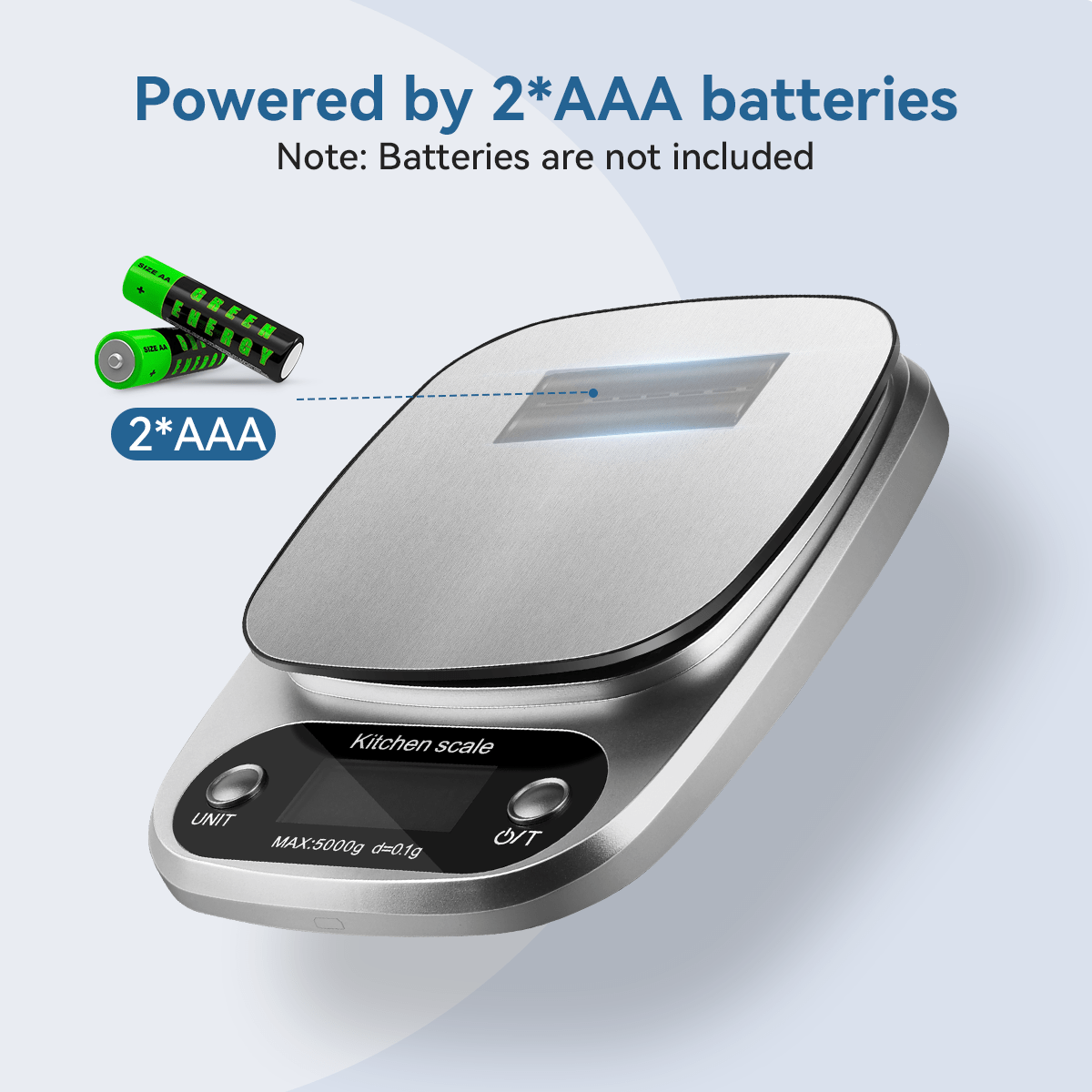 High Precision Digital Kitchen Scale 5kg/0.1g with 9 Units for Baking Cooking Jewelry