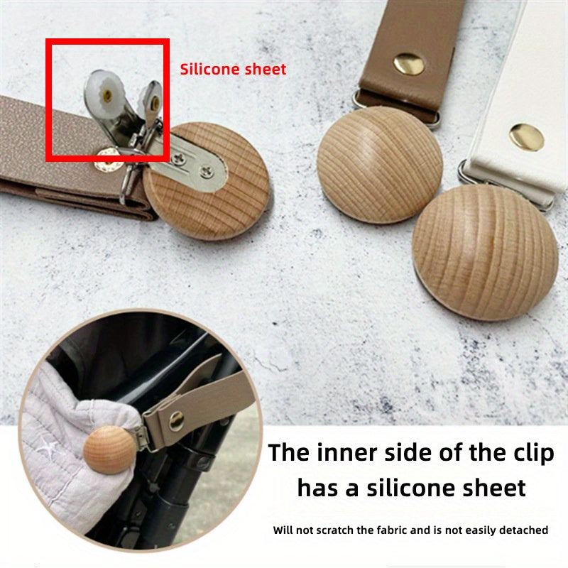 Leather Clip Strap for Bedding, Anti-Lost, Portable, Secure Quilt Clips