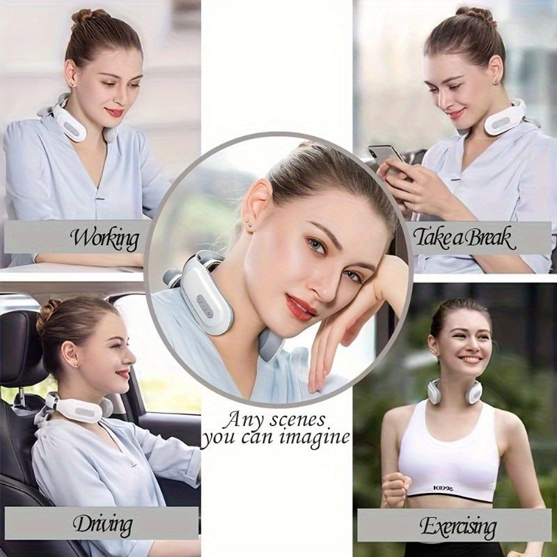 Portable Neck Massager with Rechargeable Lithium Battery for Shoulder and Neck Relief