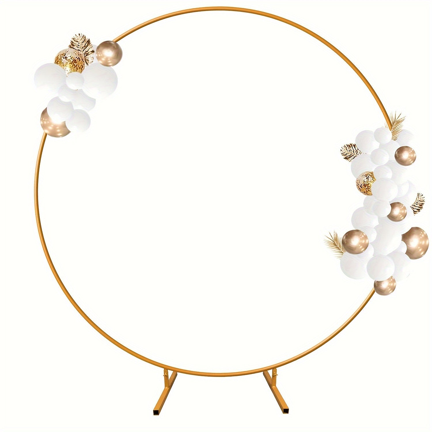 Arco de boda de metal dorado para eventos y fiestas