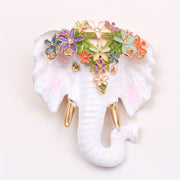 Retro Enamel Elephant Brooch Pin for Women Jewelry Travel Party Daily Wear